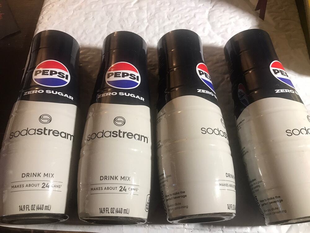 SodaStream Pepsi Zero Sugar Beverage Mix (440ml, 14.9 Fl Oz (Pack of 4) 12/20/26